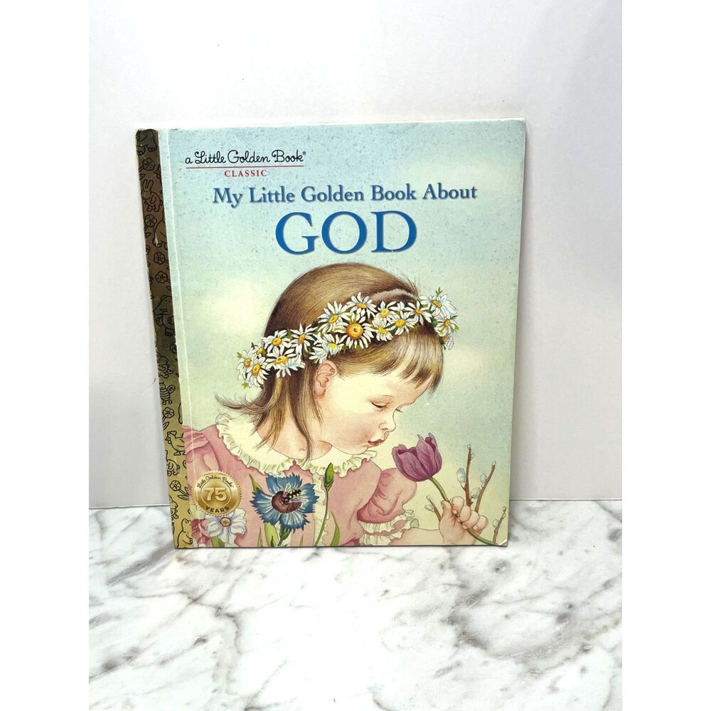 Vintage My Little Golden Book About God Classic Childrens Book 1984 Nursery